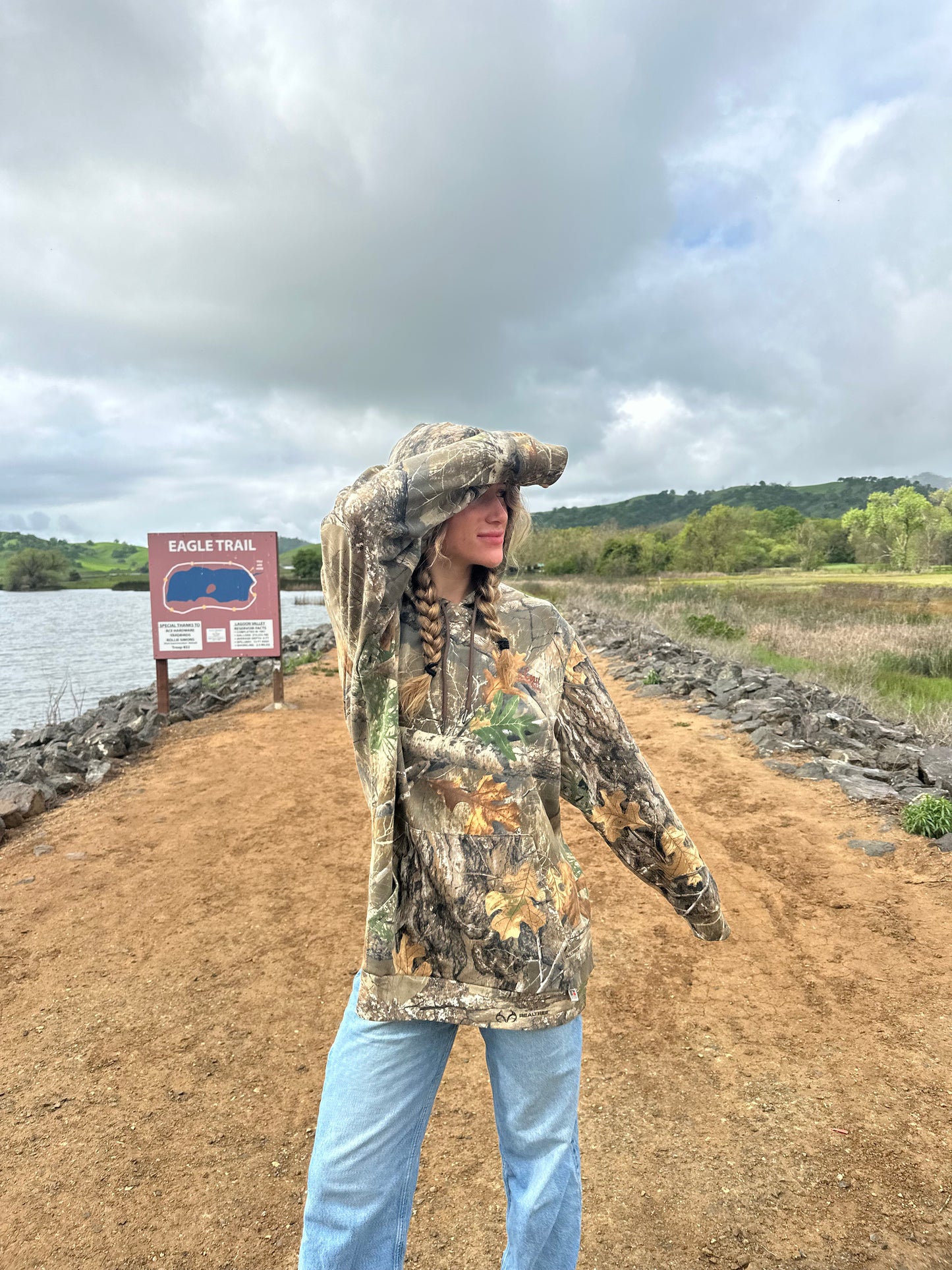 Camo Logo Sweatshirt- Green