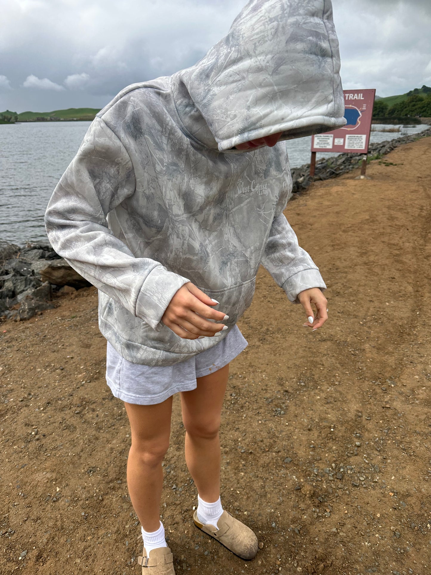 Camo Logo Sweatshirt- White