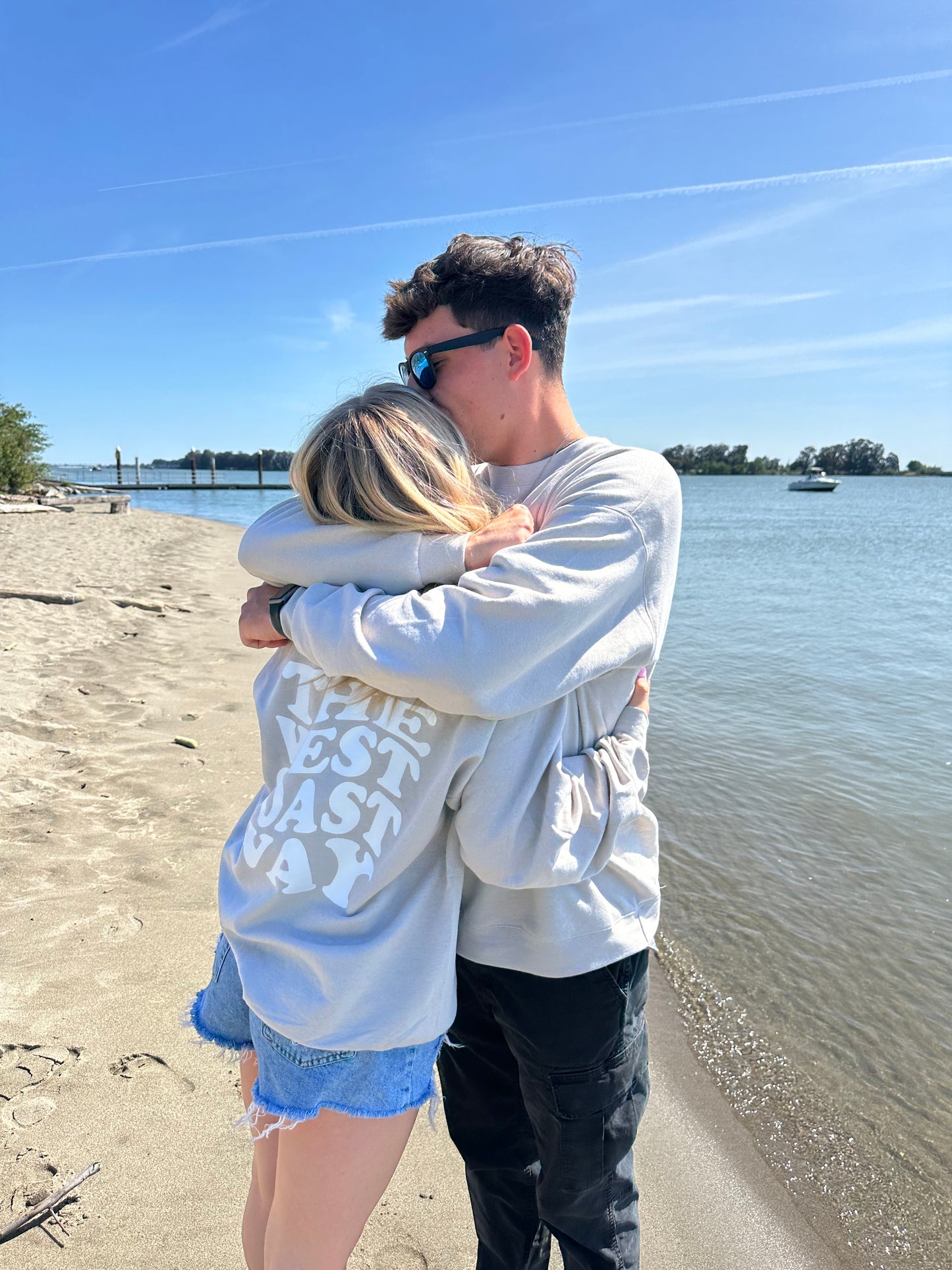 Wavy Logo Crewneck- Sand