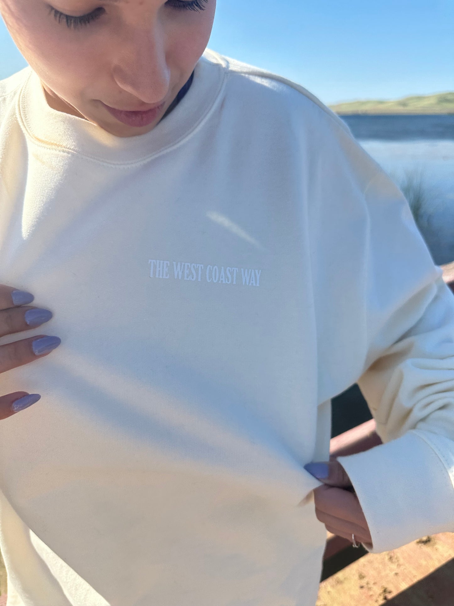 Matching crewneck- cream