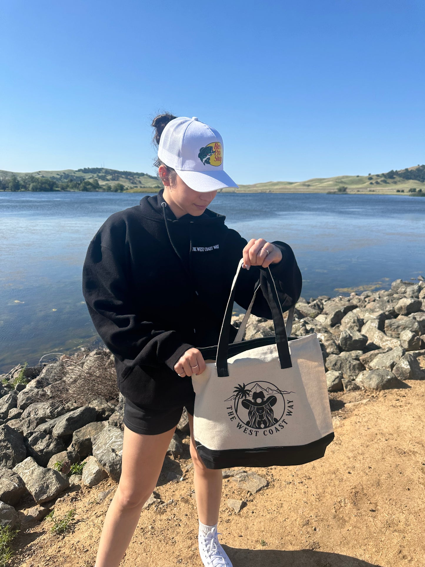 Big Beach Tote- Black/Natural