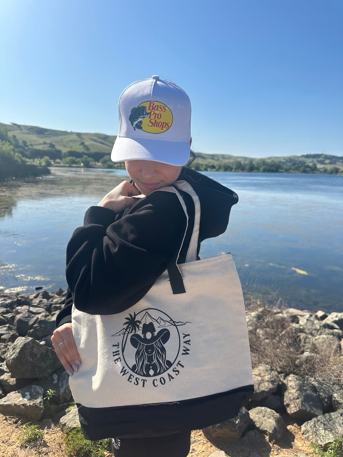 Big Beach Tote- Black/Natural