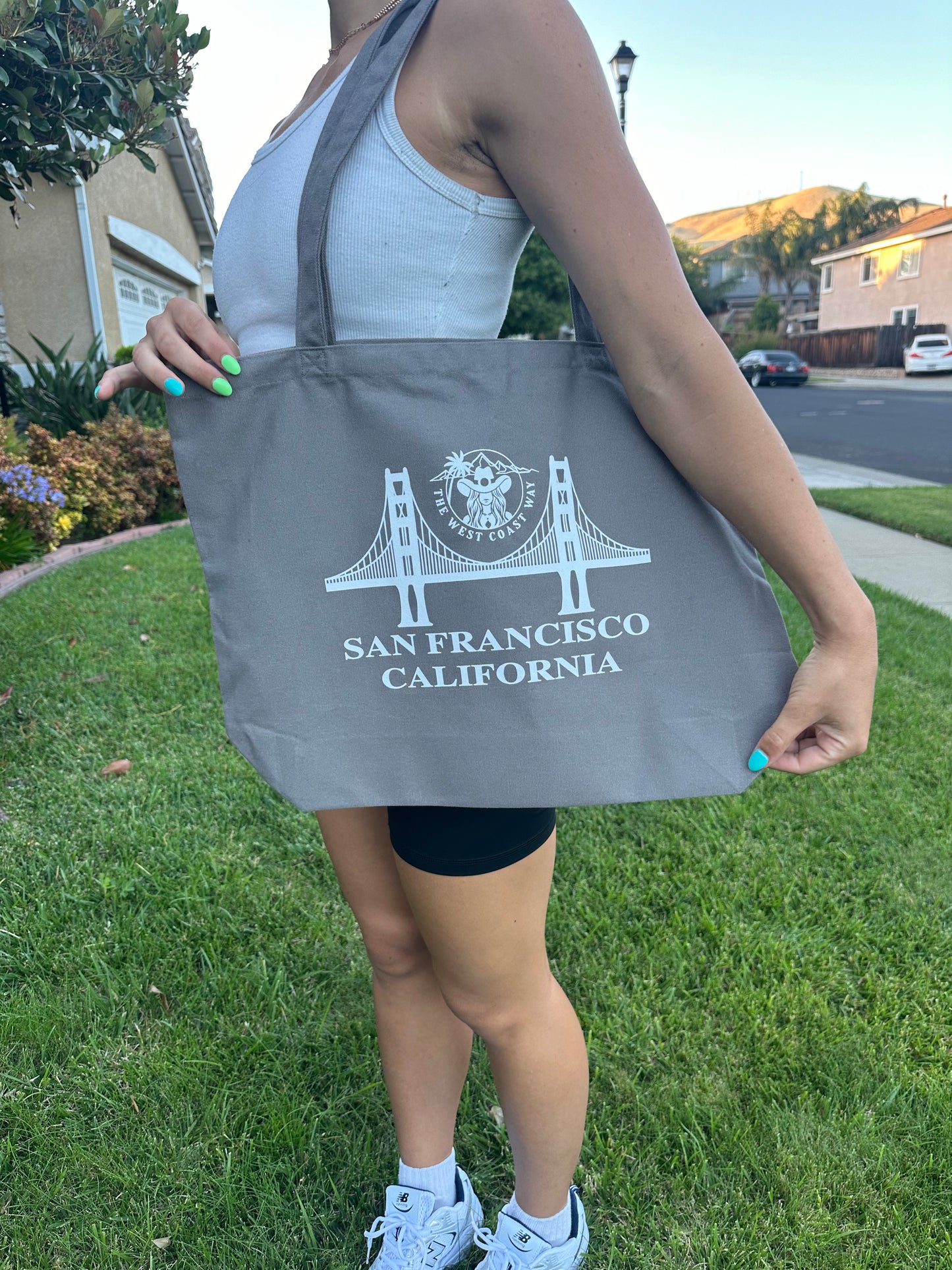 SF Golden Gate Bridge Tote- Gray